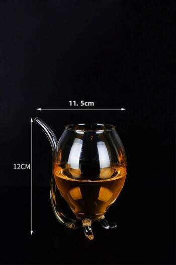 DORRY HOME 6-Piece Retro Straw Style Cup Flute Decor Cold Hot Soft Drink Cocktail Cup Durable Glass Cup