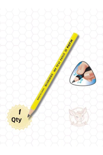 Fatih My First Pencil (My First Pencil) Jumbo Pencil Triangle Pencil Starter Pencil Yellow (1 Piece)