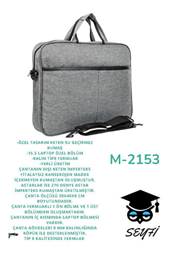 SEYFİKİRTASİYE Document Notebook High School Middle School Primary School University Travel Bag 1St Class Waterproof Fabric