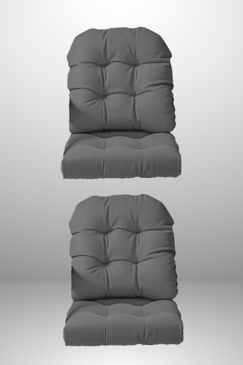 MoMMe Chair Cushion 45X45 cm Seat and Back (2 Sets) Anthracite Gray