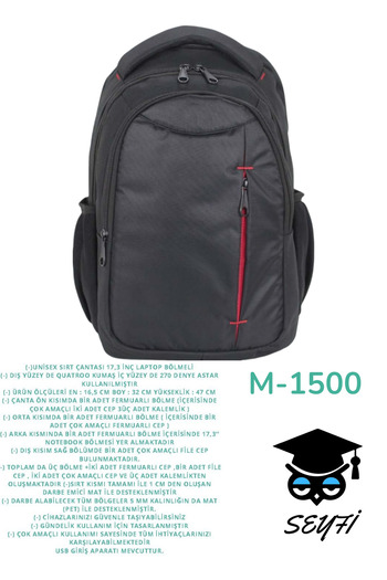 SEYFİKİRTASİYE Document Notebook High School Middle School Primary School University Travel Bag 1St Class Waterproof Fabric