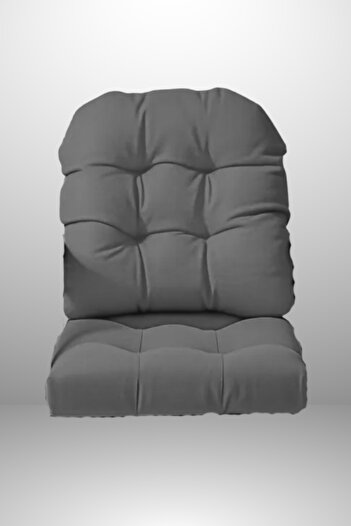 MoMMe Chair Cushion 45X45 cm Seat and Back (1 Set) Anthracite Gray
