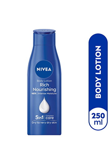NIVEA Nourishing Body Lotion with Almond Oil & Vitamin E – 250ml for Extra Dry Skin