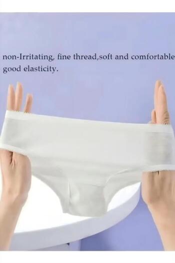 Generic 8PCS Women's Disposable Briefs 100% Cotton Disposable Underwear