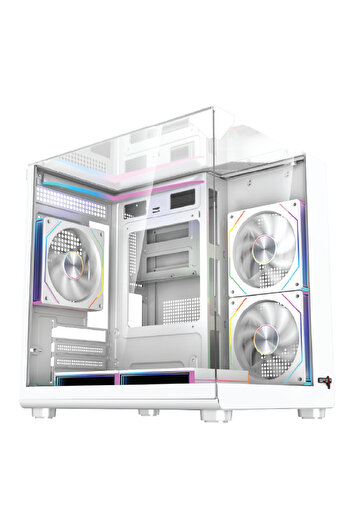 SPEARPC SPEAR COVID 55 ECOS Case, Small Motherboard Size, 5 ARGB Fans, Hub and Remote Control, USB 3.0