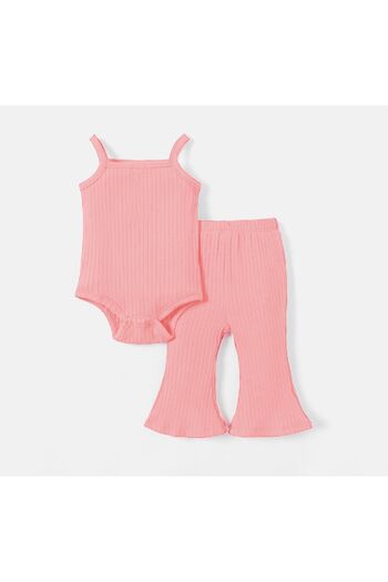 bebekpare Girl's Corduroy Bottom-Top Spanish Suit Lilac 100% Cotton Summer String Suit