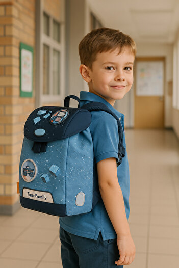 TOYFEST Lighted Navy Blue School Bag