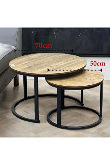 VALUES Wooden Service Table Set, 2 Pieces GB18-58