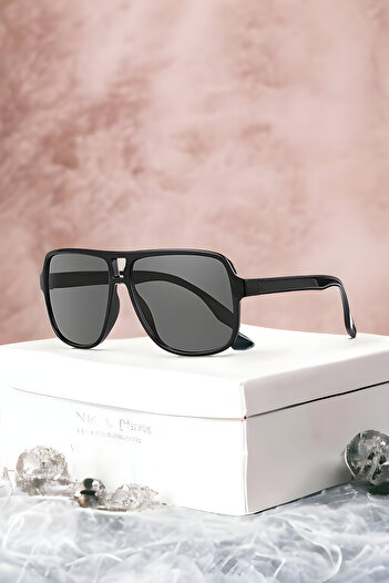 MACERATİ Zyra Unisex Black Drop Frame Uv400 Kids Sunglasses