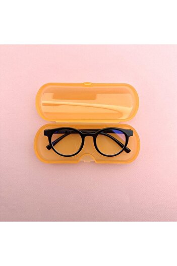 MACERATİ Petta Unisex Black Round Frame Children's Tablet Television Protective 0-10 Years Old Children's Glasses