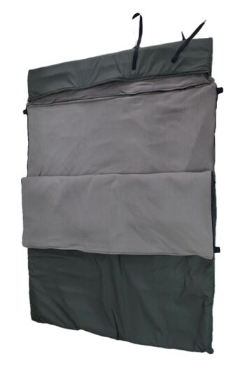 Med Online Double Sleeping Bag Khaki Double Sided Waterproof 180 gr Fleece/220 gr Fiber Camping (-15/-25)