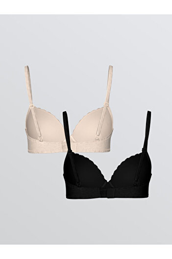 LC Waikiki Timeless Recommendations from Timeless Store |   Underwire Unpadded Plain T-Shirt Bra 2-Pack