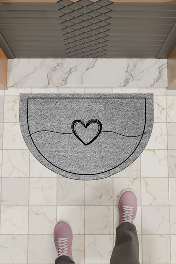 Dormot Modern Digital Mat Gray Heart Mat - Doorway Mat