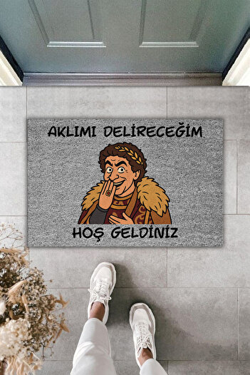 Dormot Imprimare digitală modernă Prince Doormat Gri Prince I Will Be Crazy Doormat