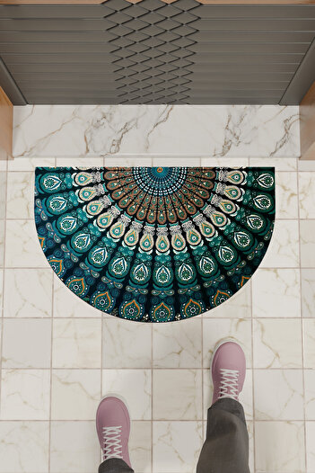 Dormot Modern Digital Doormat - Colorful Mandala Pattern Doormat - Front Door Mat