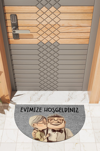 Dormot Modern Digital Mat Gray Cute Pair Mat - Front Door Mat