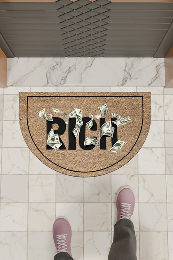 Dormot Modern Digital Doormat Brown Rich Door Mat
