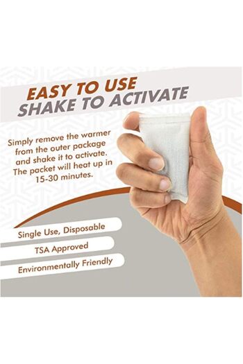 erorex Hand Warmer 10 Pcs Disposable Hand Warmers 8 Hours Heating Super Long Lasting Natural Air Activated
