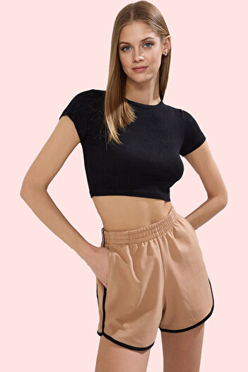 PayBuy Women's Fashion Short Knitted Shorts High Waist Straight Fit Color Daily Use Summer Shorts