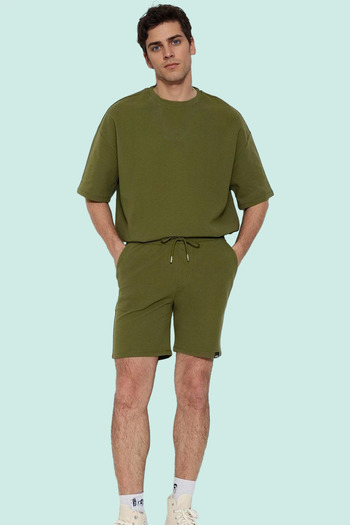 PayBuy Men's Fashion Cotton Textured Shorts Regular Waist Pipe Leg Casual Daily Styles Summer Shorts