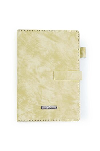 Trendmiya Soft Leather Magnet Beige Notebook