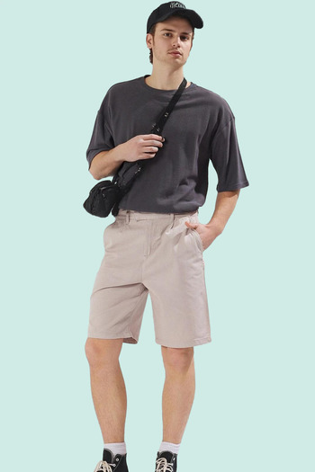 PayBuy Men's Fashion Regular Fit Gabardine Shorts Cotton Weekend Summer Shorts for Daily Use