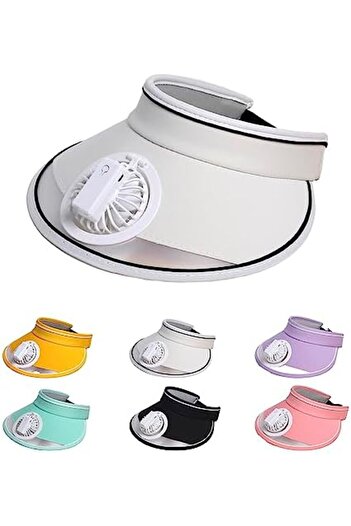 Türkiye Sun Visors Hat with Fan, Rechargeable Built-in Fan Hat