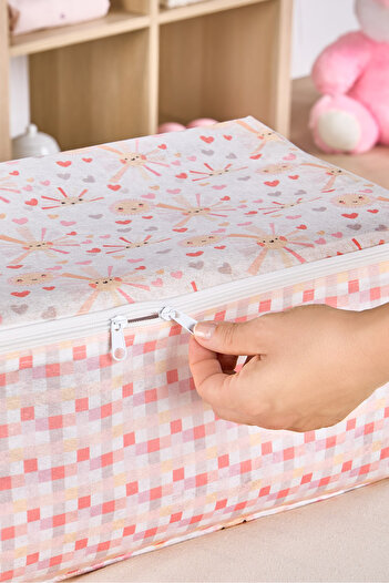 Serstil Little Sun Serisi Küçük Hurç -Fermuarlı Çocuk Odası Düzenleme Kumaş Saklama Organizer 52x28x21cm