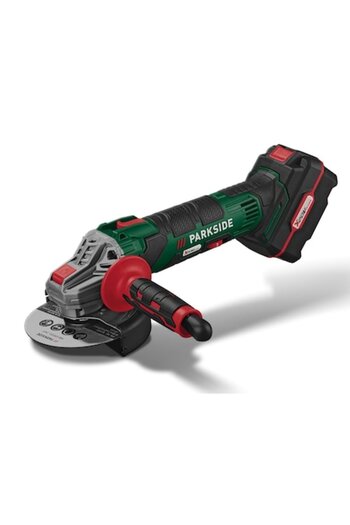 PARKSIDE Cordless Angle Grinder PWSA 20-Li D4, 20 V, 4 Ah Battery, Charger Included