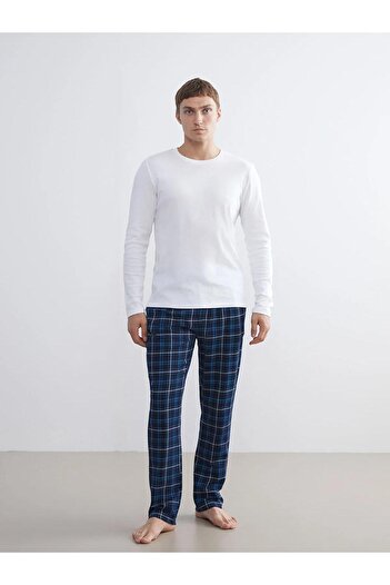 LC Waikiki Standard Pattern Plaid Men's Pajama Bottom (W5)