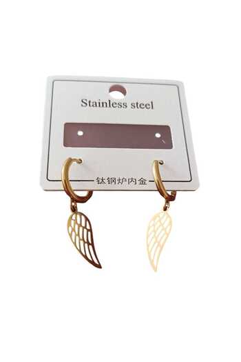 stainless steell Çelik Küpe Melek Kanadı