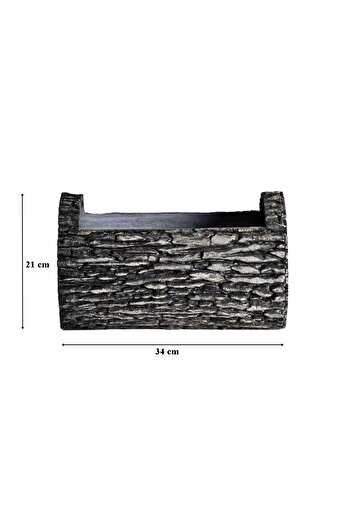 SGTT Horizontal decorative pot, tree bark pattern, SGTT, 34x21cm