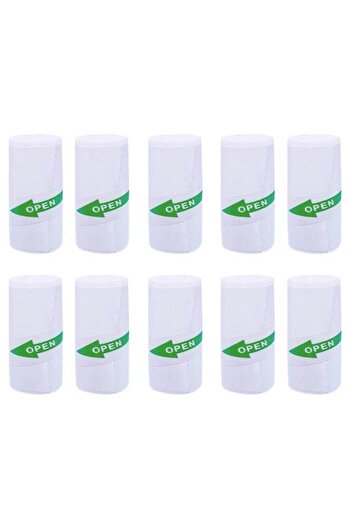 VIELLAN Set of 10 rolls of printer paper, adhesive, width 57mm, for mini printers, white