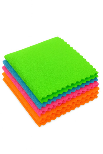 DUFF CLEAN Laser Cut (Pico Pattern) 8-Piece Microfiber Cloth Micro Fiber Cleaning Cloth 30 X 30 cm