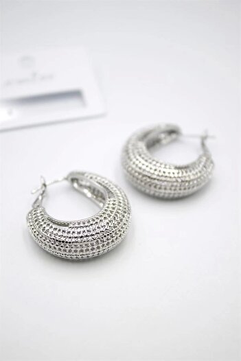 No8 Home Wirework hoop earrings - silver color