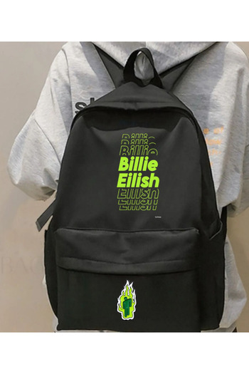 Toum Dorukhedıyelık Billie Eilish Printed Unisex School Backpack