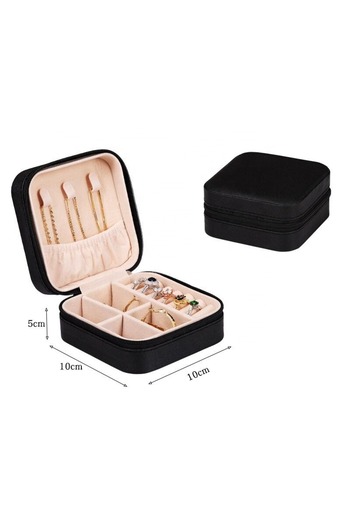 gaman Portable Multi Compartment Jewelry and Accessories Organizer - Travel Friendly Stylish Box