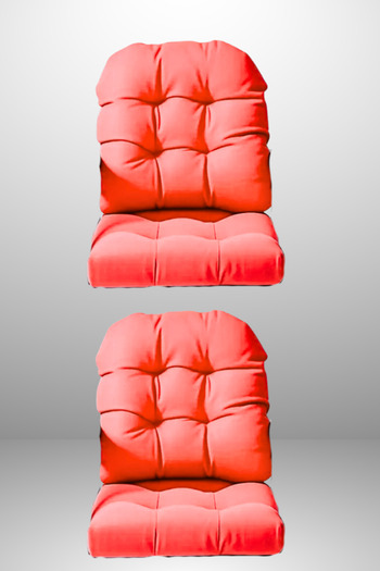 MoMMe Chair Cushion 45X45 cm Seat and Back (2 Sets) Red