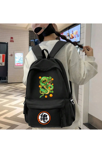 Toum Dompuleri Fashion Anime Dragon Ball Printed Unisex School Backpack