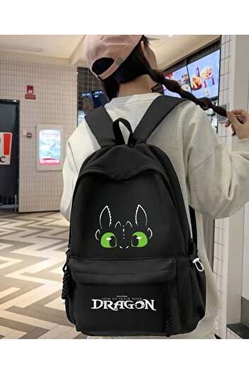 Toum Dorukhedıyelık Toothless Printed Backpack School Bag