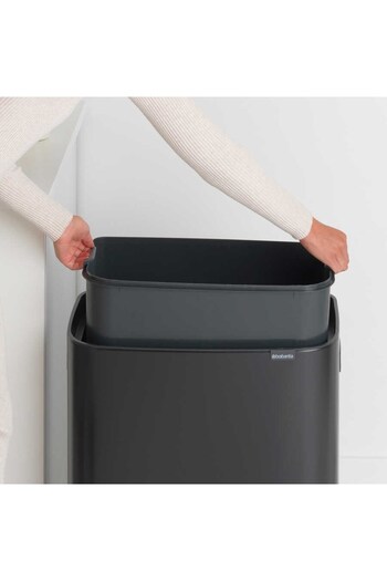 Brabantia Bo Matt Black Touch Trash Can 60