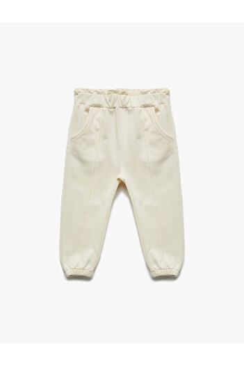 Koton Beige Baby Girl Sweatpants 6Wmg40027Ak