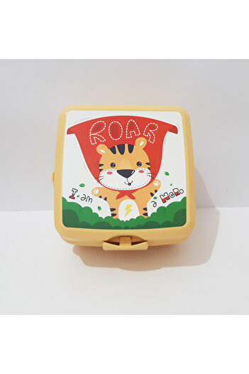 renkli çiçekler Lunch Box 13X13X9 cm Patterned Lunch Box Food Storage Container for School