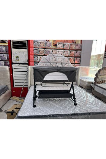 HOURS Foldable Baby Bed, Foldable Newborn Baby Bed, Baby Bed with Large Storage Basket