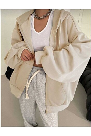 ALİ.COM 2025 New Season Balloon Sleeve Hooded Sweatshirt