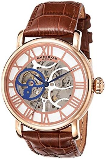 Akribos Analog Leather Strap Watch for Men by XXIV
