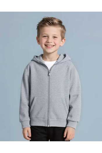 BEBEĞİME ÇORAP Boy's Basic Plain Black Hooded School Cardigan with Zipper Pockets