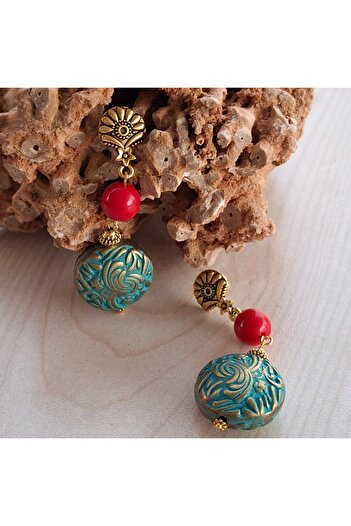 azra takı tasarım Handmade Authentic Bohemian Dangle ,Colorful Women's Earrings