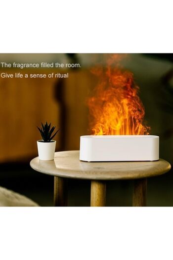 TERRION Aromatherapy Flame Diffuser for Essential Oils | Volcano Humidifier & Ultrasonic Vaporizer |