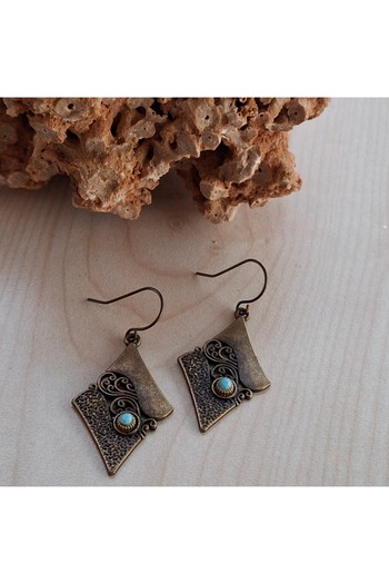 azra takı tasarım Handmade Authentic Bohemian Dangle, Ancient Women's Earrings